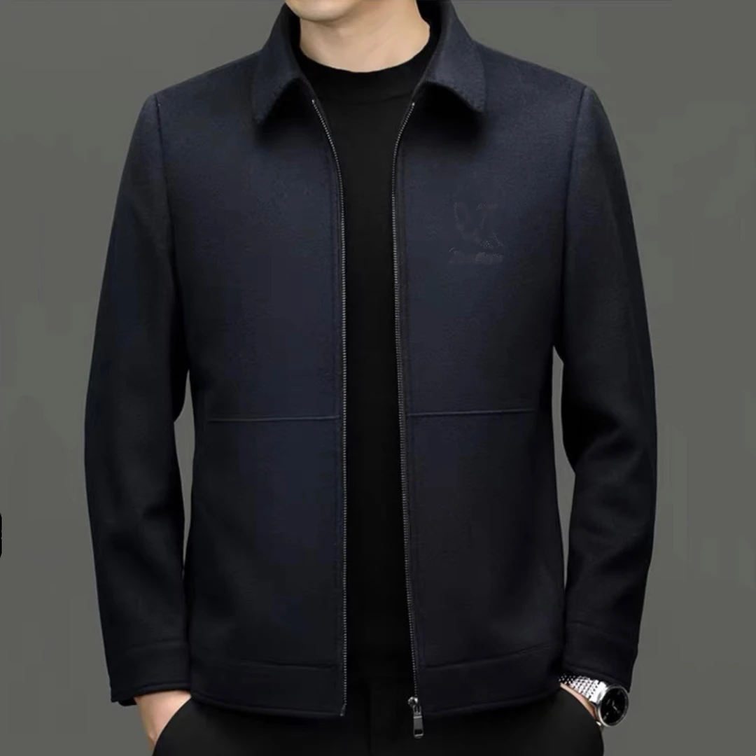 【北部庄园】男士冬季商务简约加厚休闲百搭气质翻领夹克外套/4903