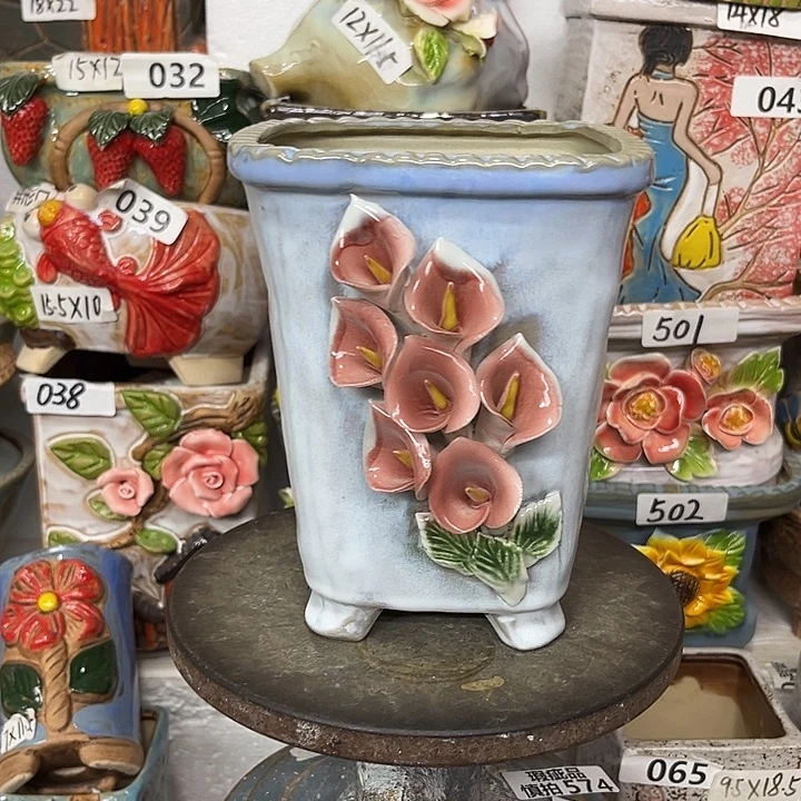 粗陶材质多肉花盆