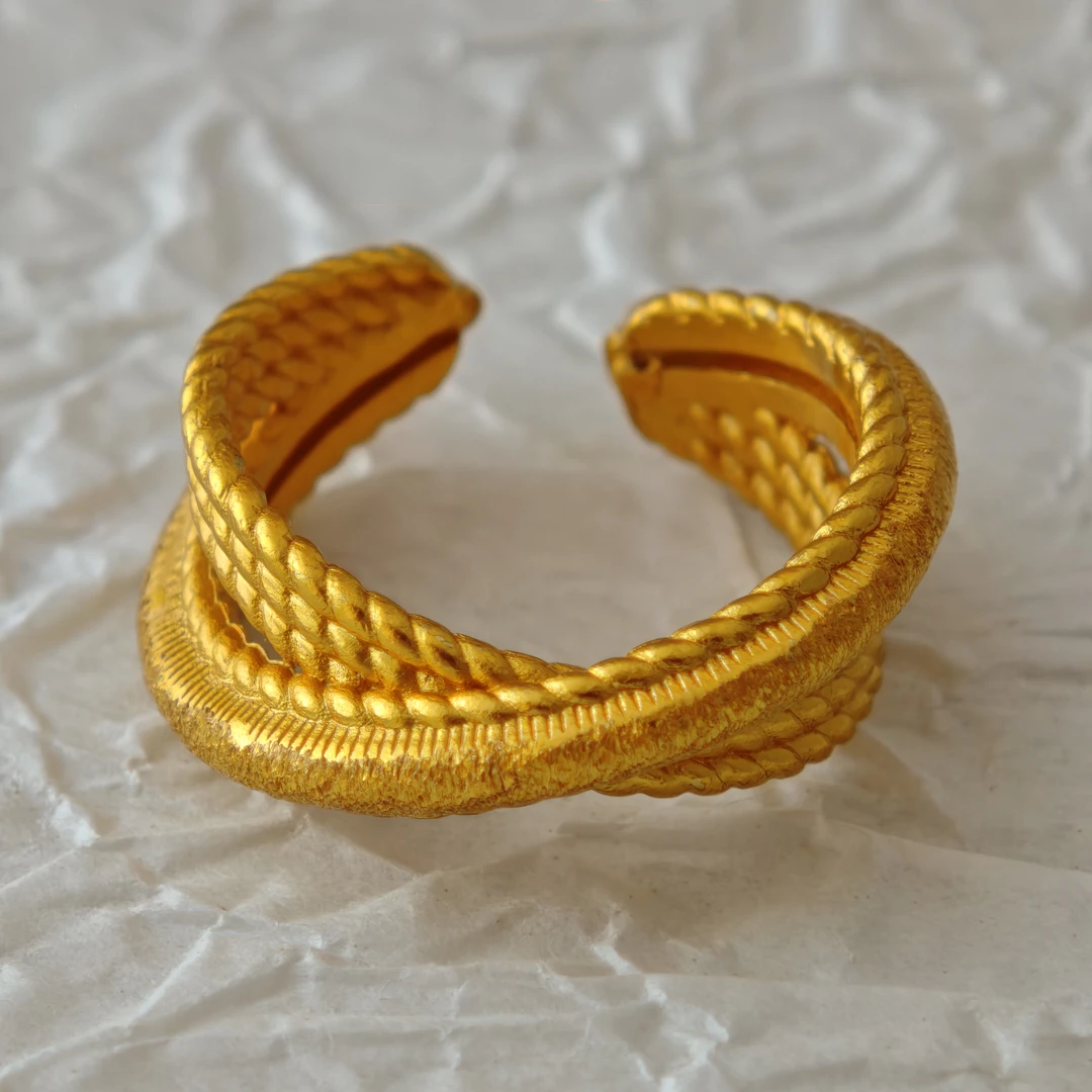 铜合金戒指 ZIYAN/子妍 编织麻花戒指轻奢时尚