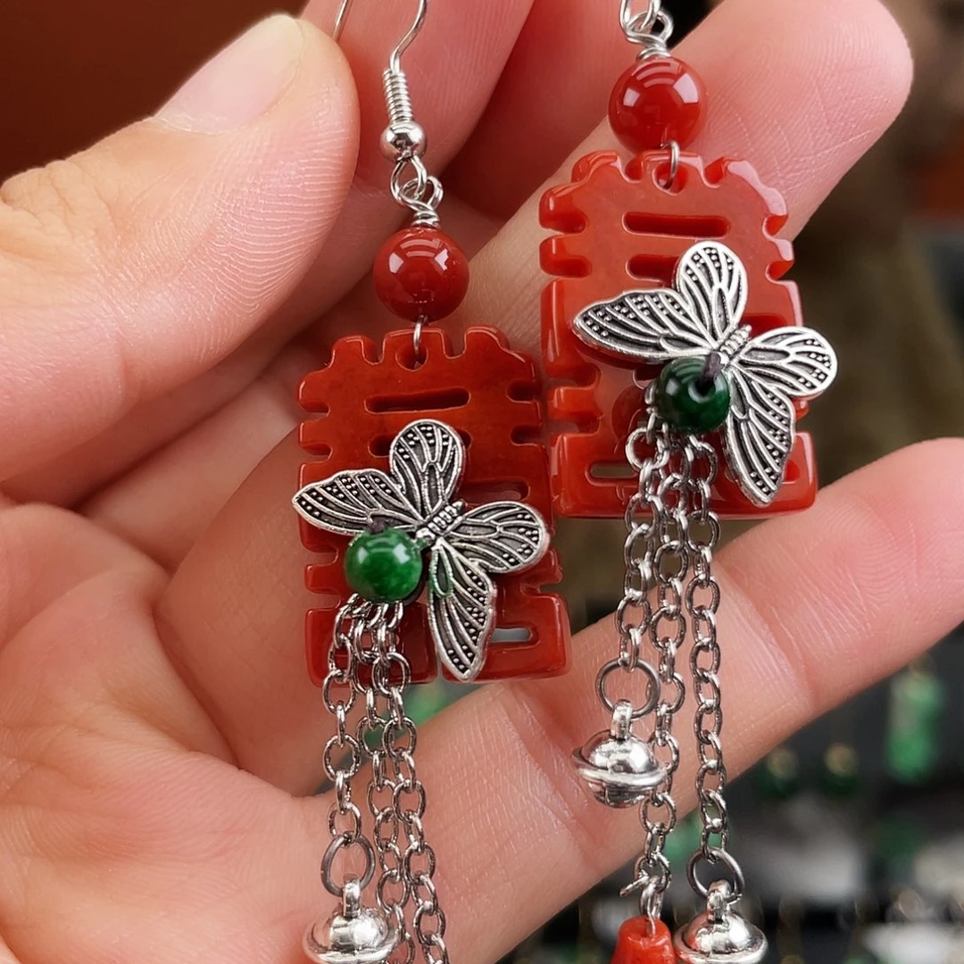 翡翠未镶嵌耳饰饰品