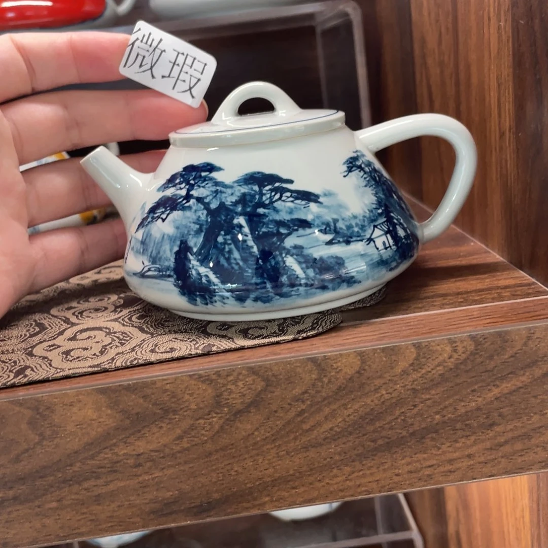 釉下手绘茶具微瑕