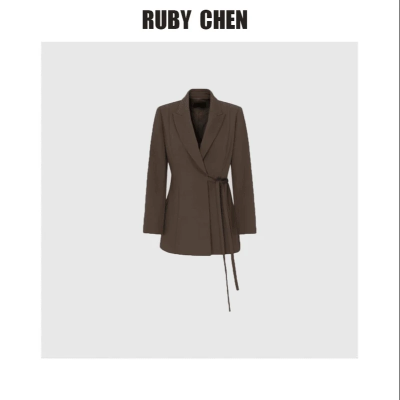 全姐~2025春季新款时尚商务通勤显瘦设计感小众西服上衣女