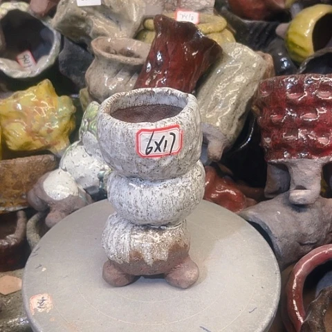 粗陶花盆手工花盆制作