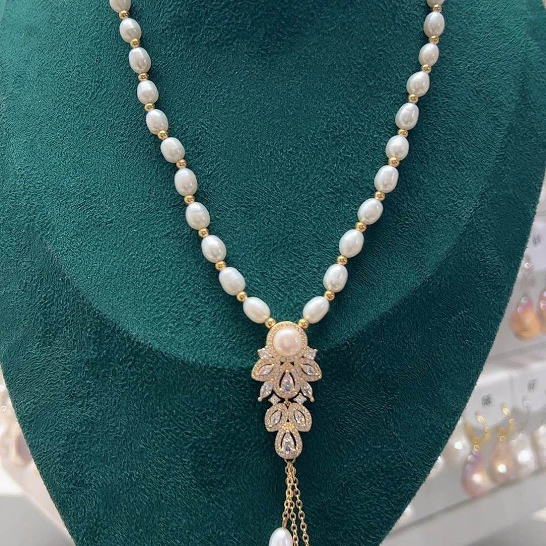 耳饰淡水珍珠银S925镶嵌