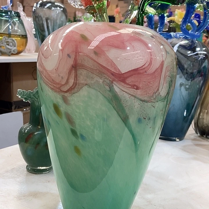 琉璃琉璃花瓶高30口8