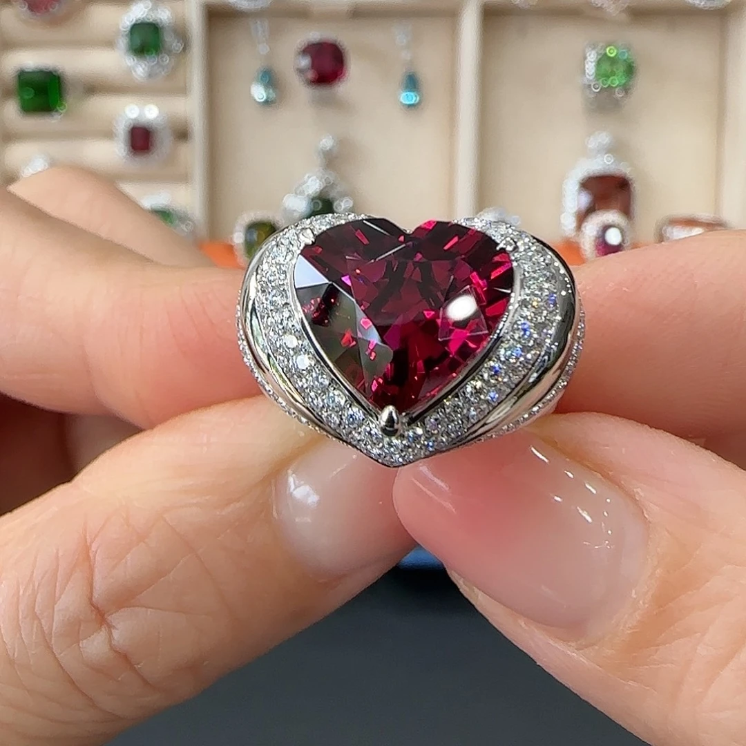 碧玺戒指18K金镶嵌5.38ct