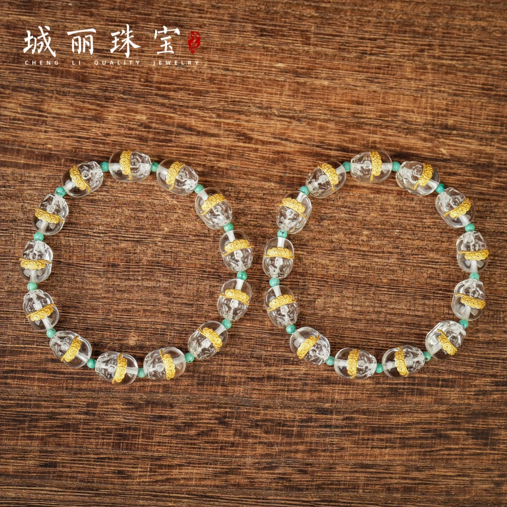 【城丽珠宝】白水晶貔貅手串/条（多样性发货发一条）FL-3395-1