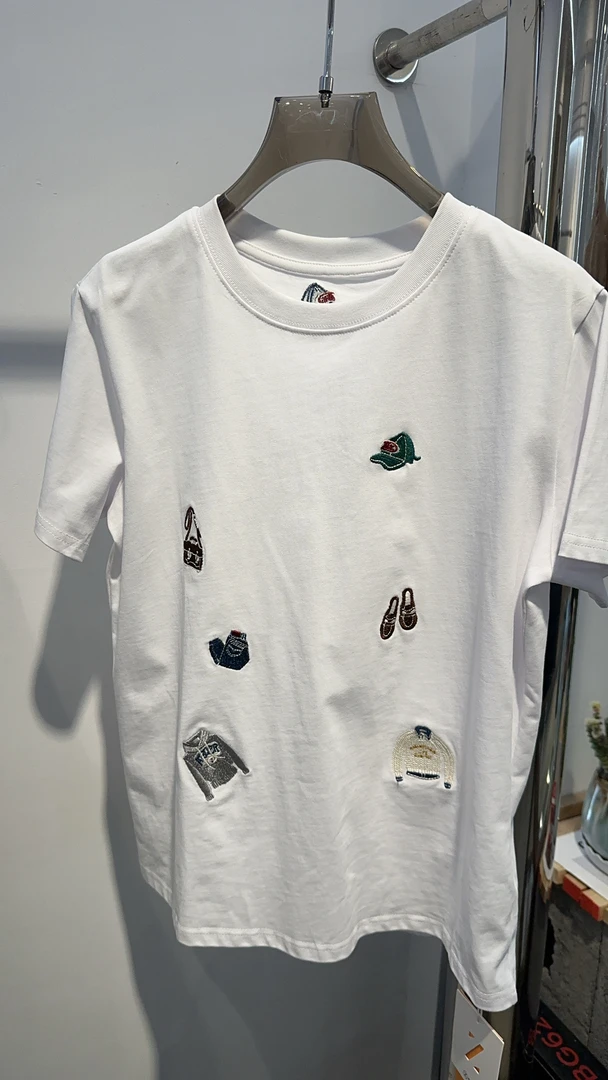 不退不换刺绣短袖2805