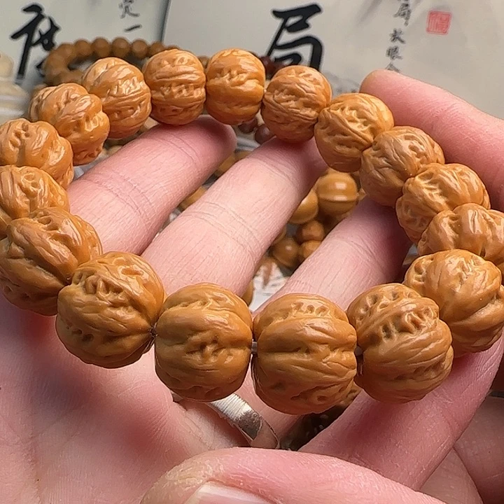 猴头核桃手串全品聚宝盆无敌大京八棱尺寸17+mm