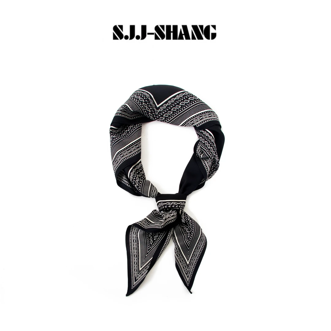 SJJ-SHANG【腰巾】25早秋新品围脖三角巾腰果印花丝巾q135136p