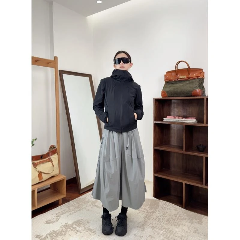 小众设计潮牌买手店男女同款W 夏季黑武士短款冲锋防晒外套3076