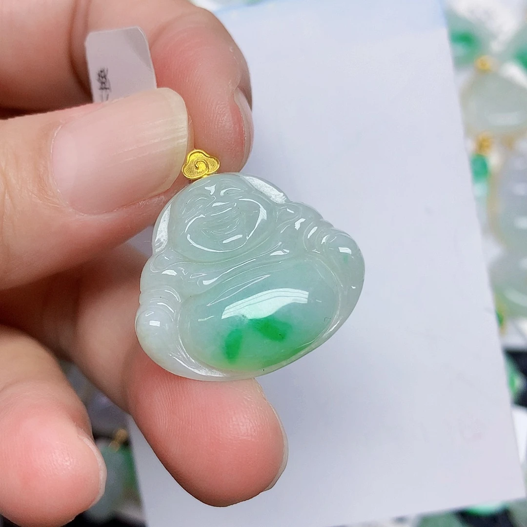 翡翠18K金镶嵌颈饰466688