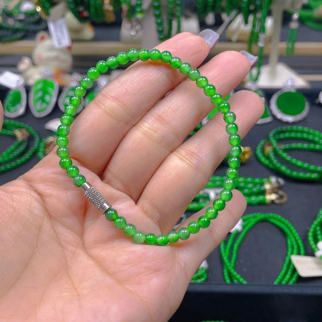 未镶嵌手链翡翠正阳绿4