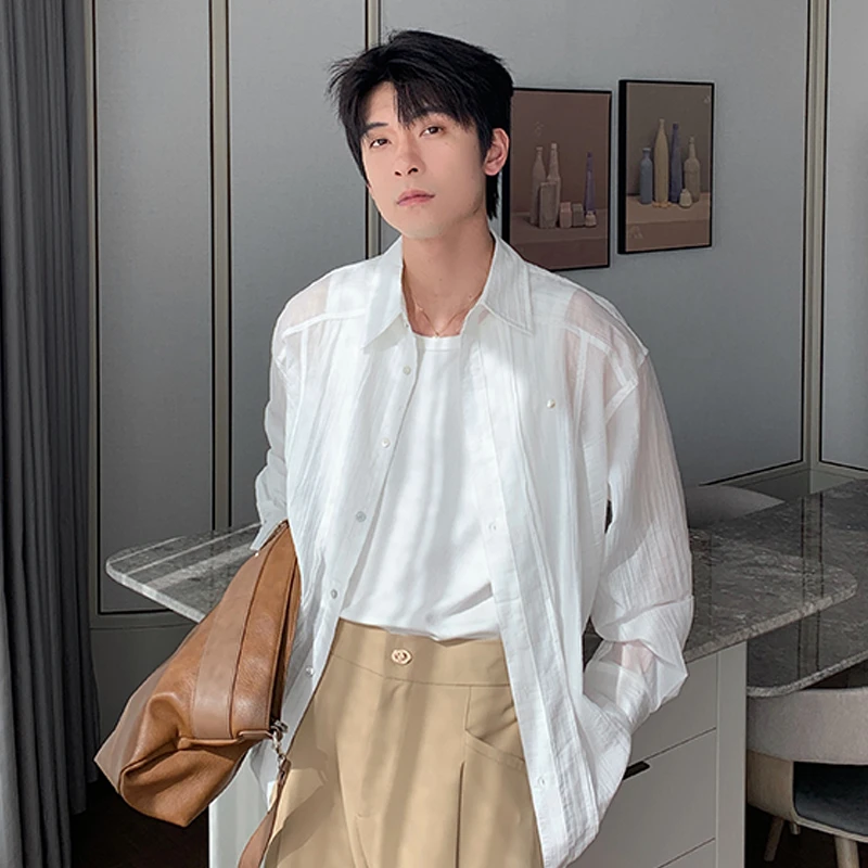 一轩轩轩【果冻味的夏】夏季新款薄款长袖衬衫防晒衣慵懒休闲180388