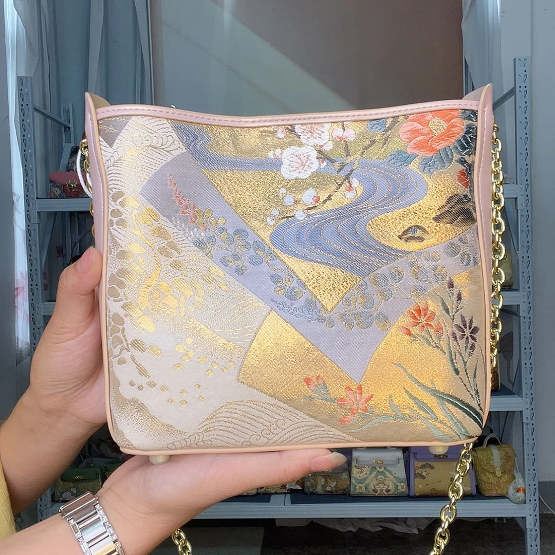 织物桑蚕丝非遗唐锦耳朵包