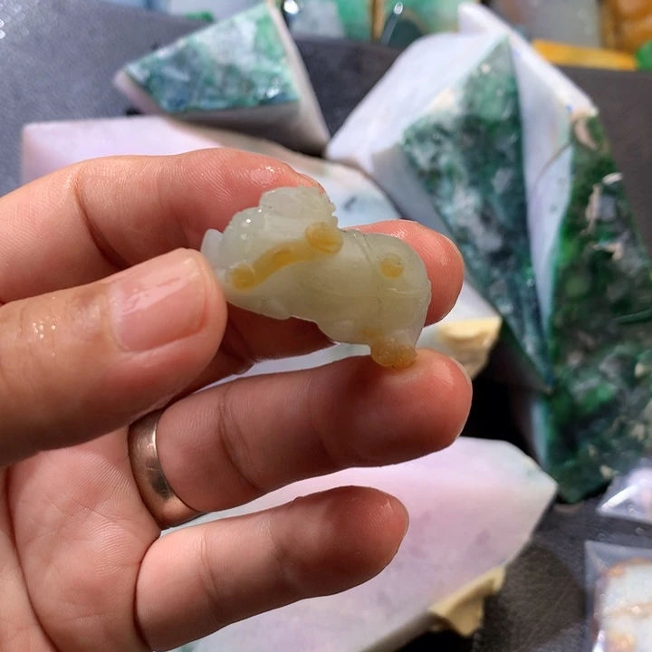 颈饰未镶嵌翡翠缅甸天然翡翠片料牌子珠子平安扣