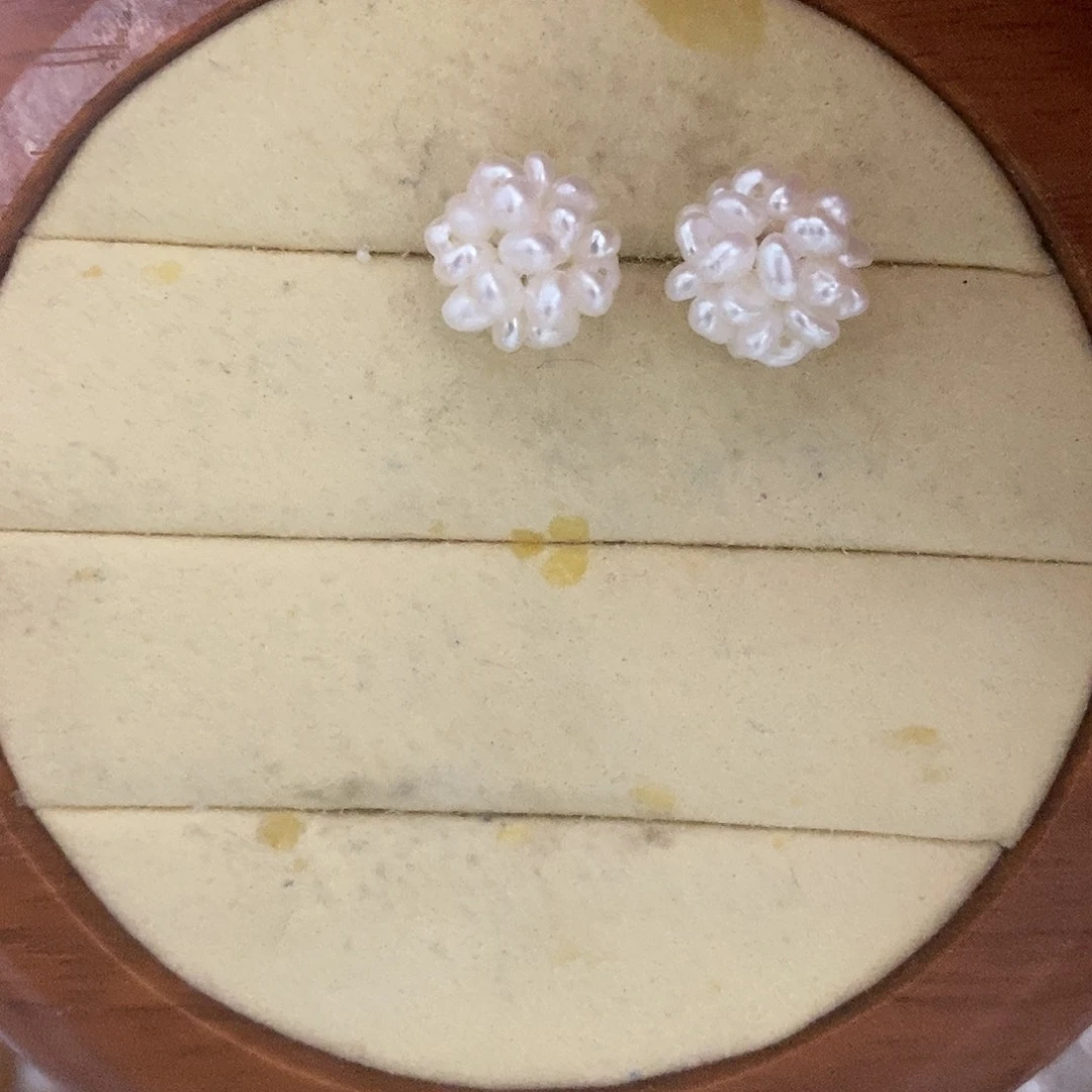 银S925镶嵌耳饰淡水珍珠