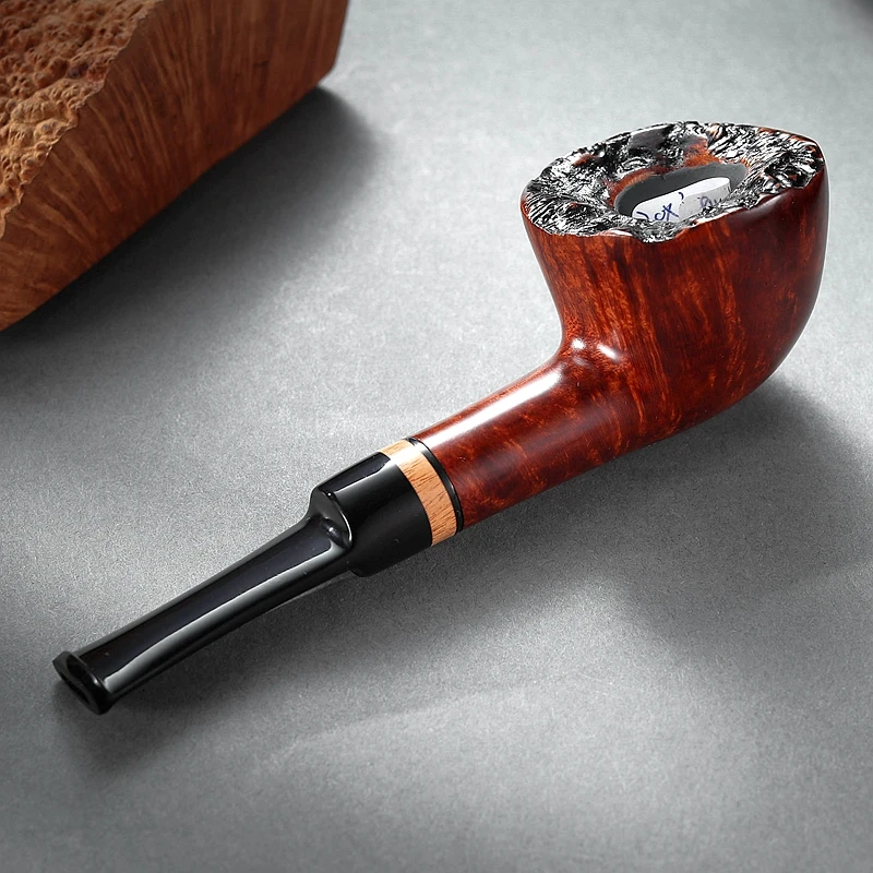 PL75 20*30 3MM大随型平插西班牙皮料直斗石楠木烟斗手工精致款
