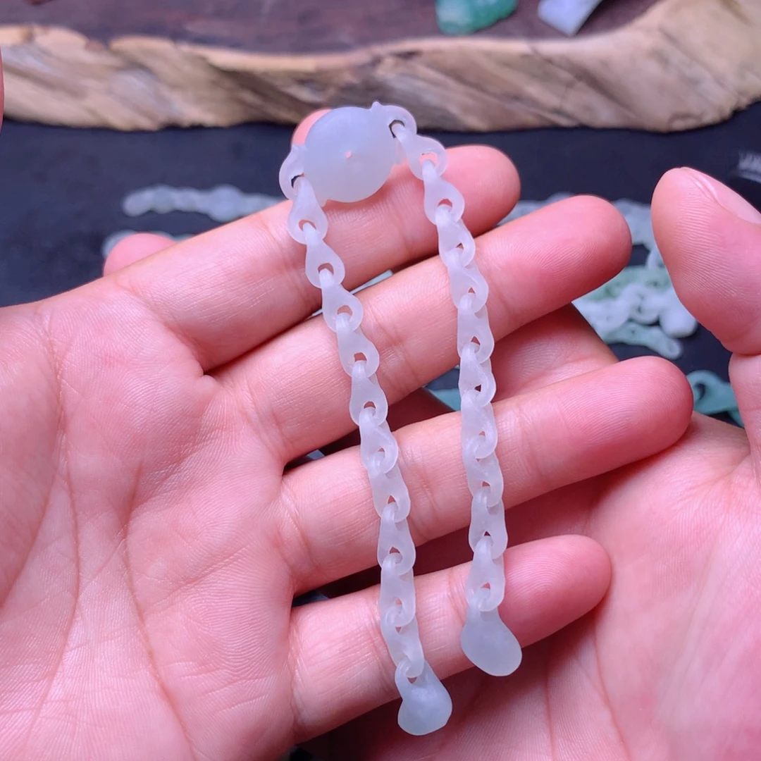 定制翡翠未镶嵌无***药手链