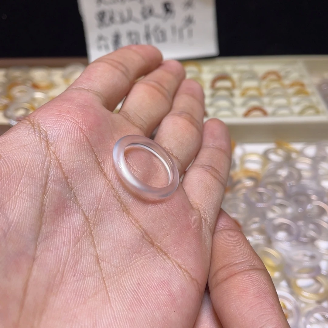 玛瑙/玉髓未镶嵌戒指50号港18