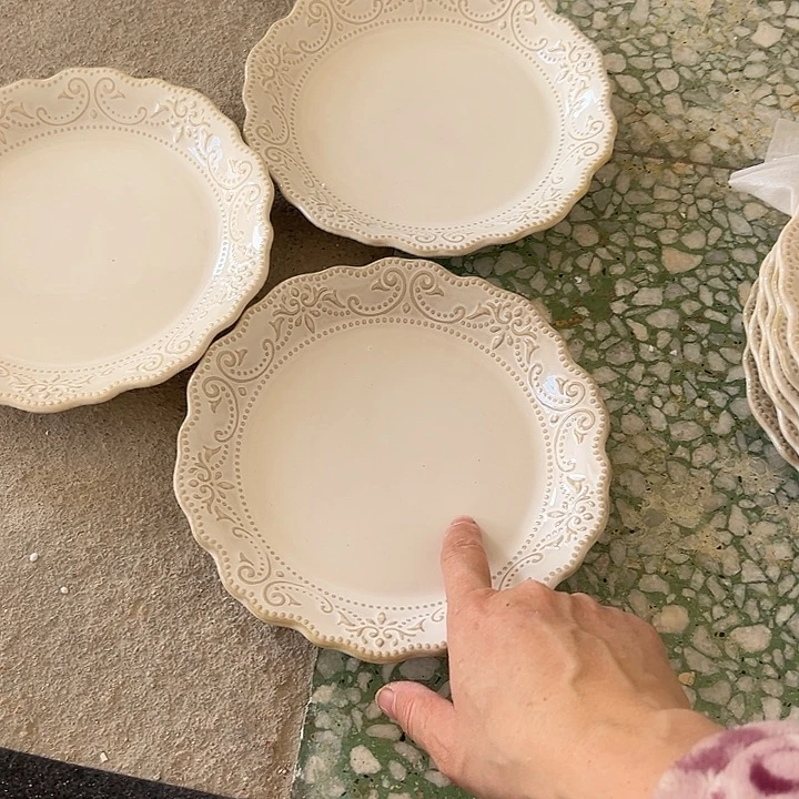 瓷片默认瑕疵商品浮雕3盒8寸