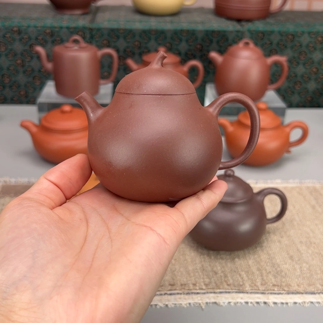 茶壶紫砂二号井紫泥茄瓜180cc