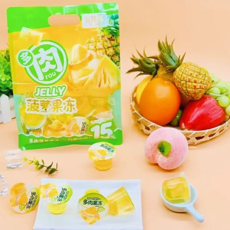 新疆包邮有味客多肉菠萝果冻/多肉黄桃果冻/多肉蜜桔果冻500g年货