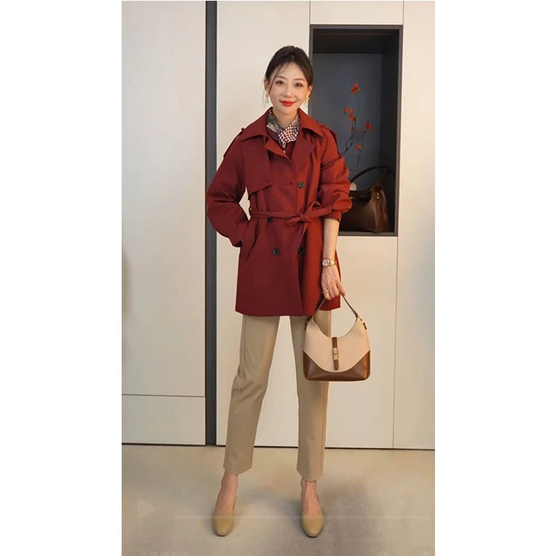 【允朵专属】梨形遮肉显瘦小直筒裤女小个子/八分窄版高品质小西裤