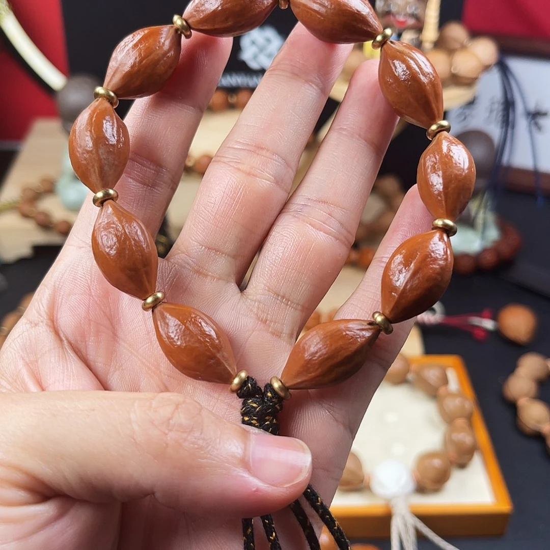 橄榄核手串茶山红核橄榄核三面佛
