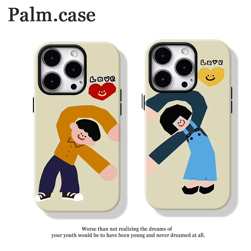 菲林二合一适用苹果/华为/oppo/vivo/小米/一加手机壳16p卡通情侣