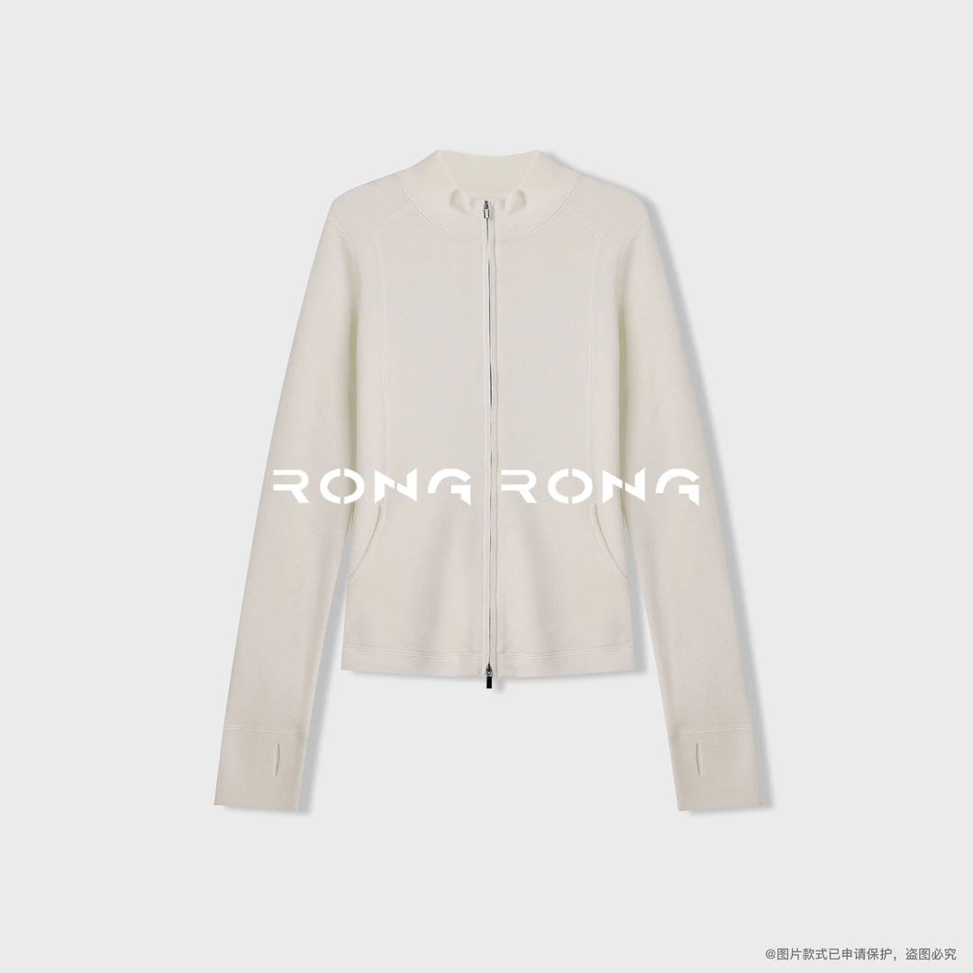 溶溶【恒温热皮】RONGRONG 100绵羊毛扬子纱发热休闲风开衫RRF51093