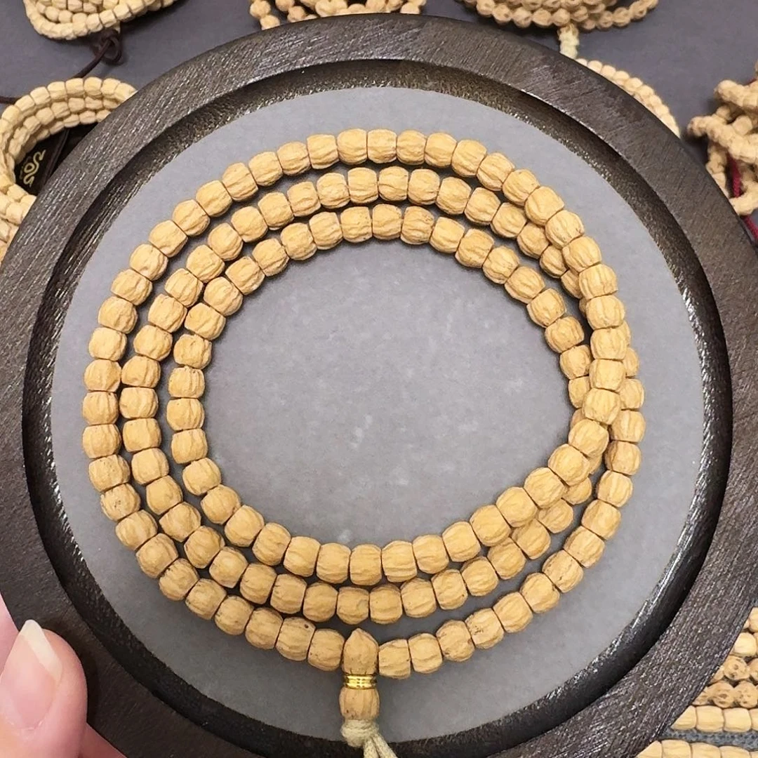 柏香籽/百香籽吊坠热振高油密直切方块108长串6mm