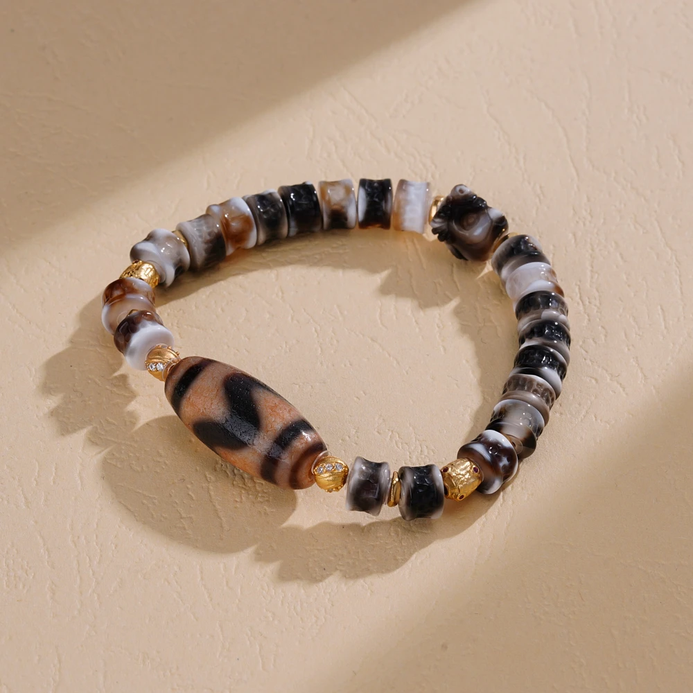 云丹拉姆丨牙黄牙牙药片大鹏鸟手串多样性发其一约27.5*12.5