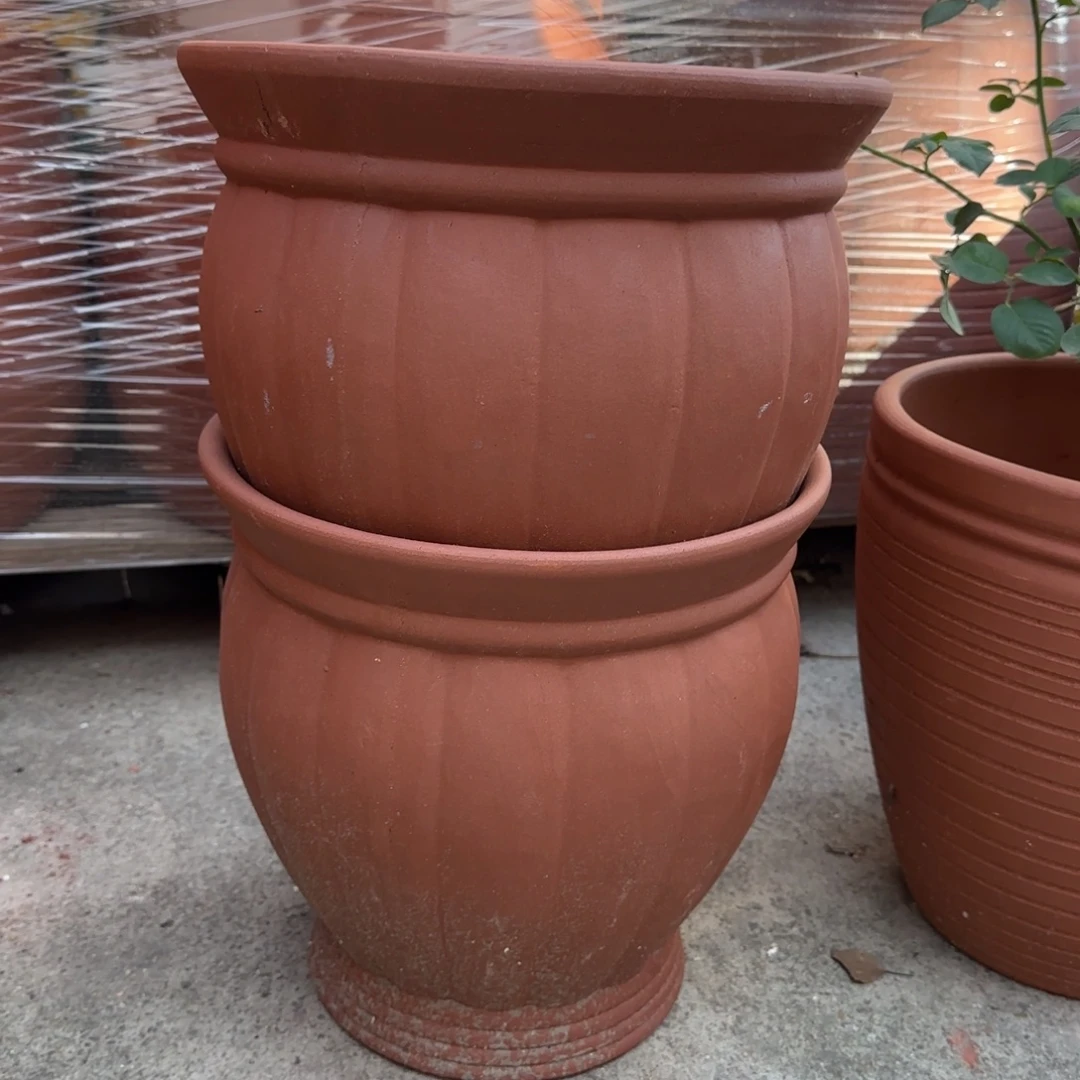 紫砂花盆口30高30宜兴紫砂