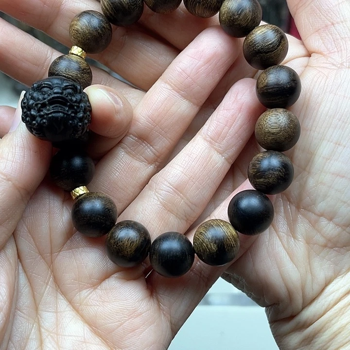沉香木手串用****9越南芽庄白奇楠留疤料