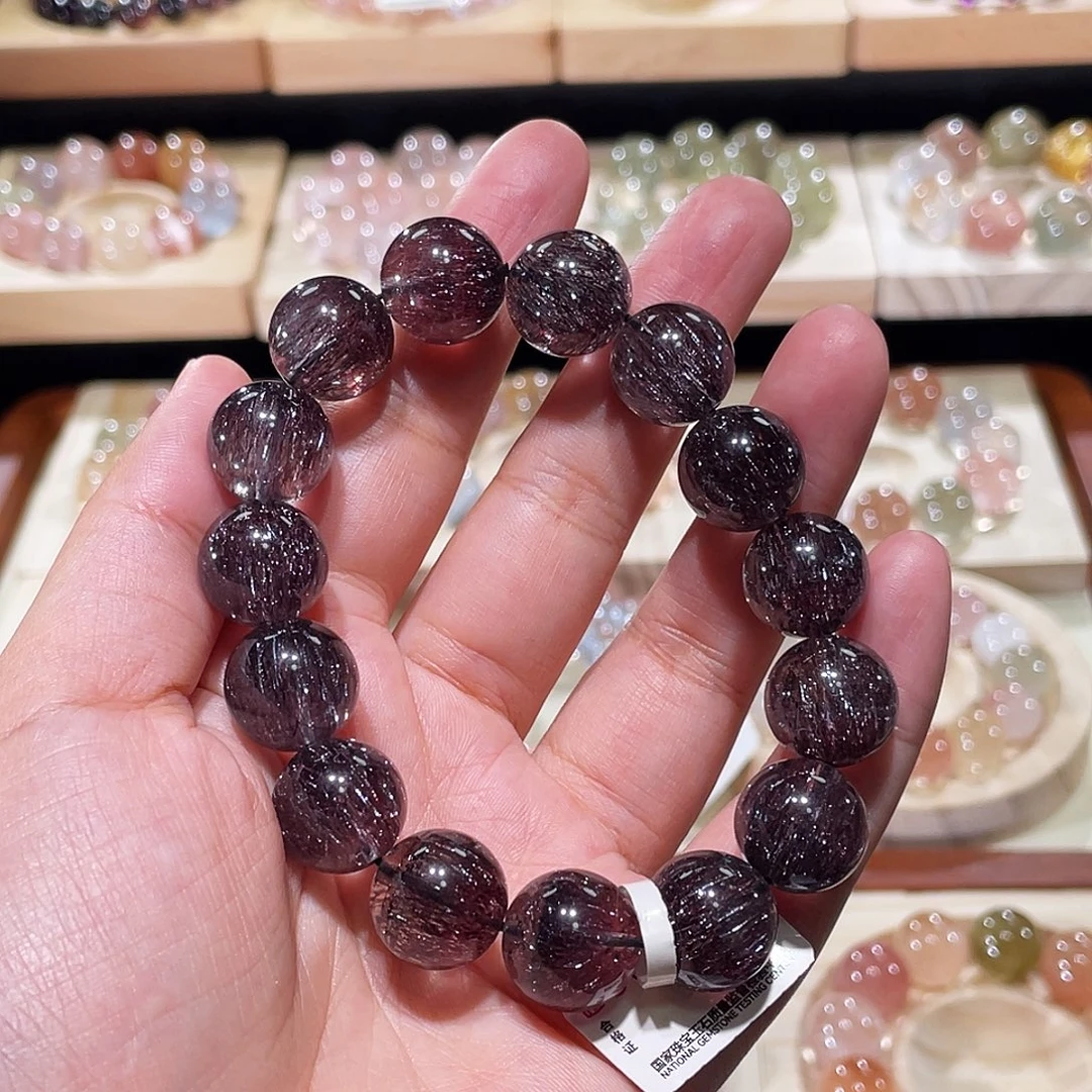 手链未镶嵌水晶超七手链，晶体通透