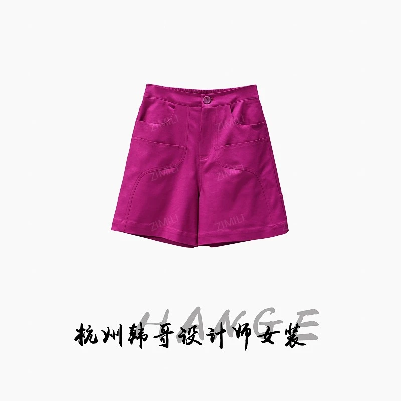 【韩哥女装】夏季火龙果高腰时尚休闲A字短裤9291