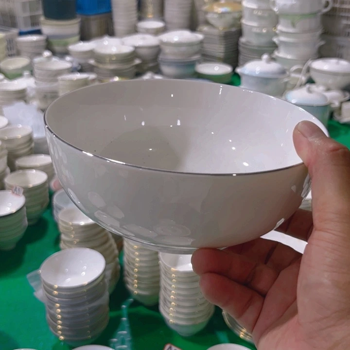瓷秒金七寸碗二个微瑕
