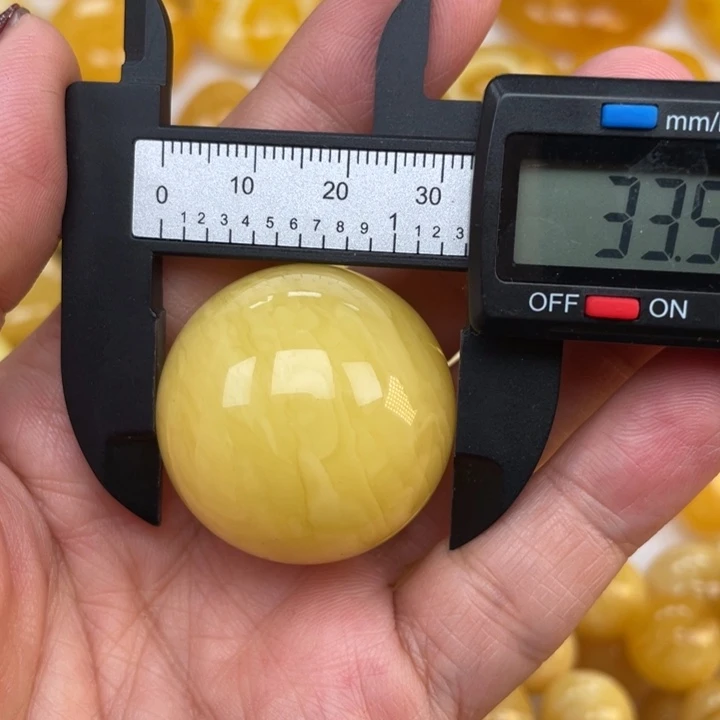 裸石蜜蜡未镶嵌蜜蜡圆珠