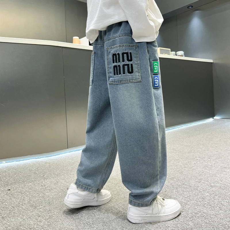 儿童装男童牛仔裤春秋款2025新款薄款炸街痞帅气春夏季春装裤子潮