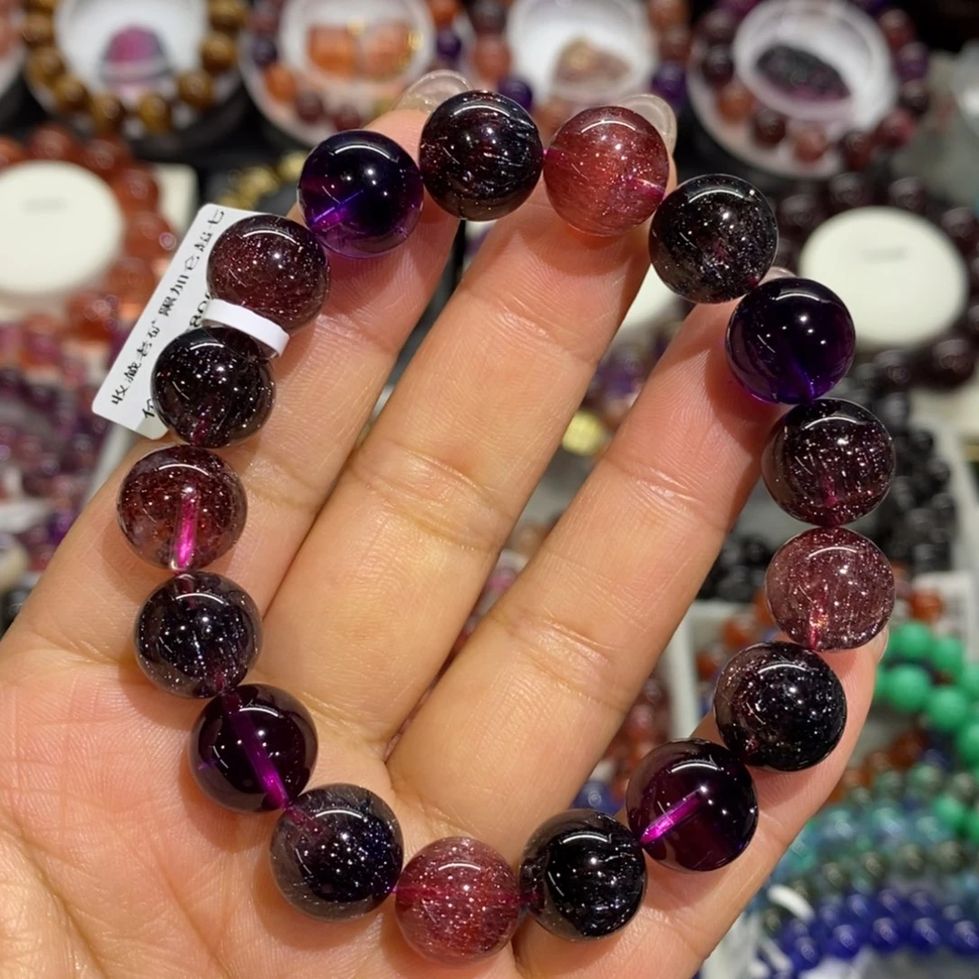 水晶手串未镶嵌满矿黑加仑11