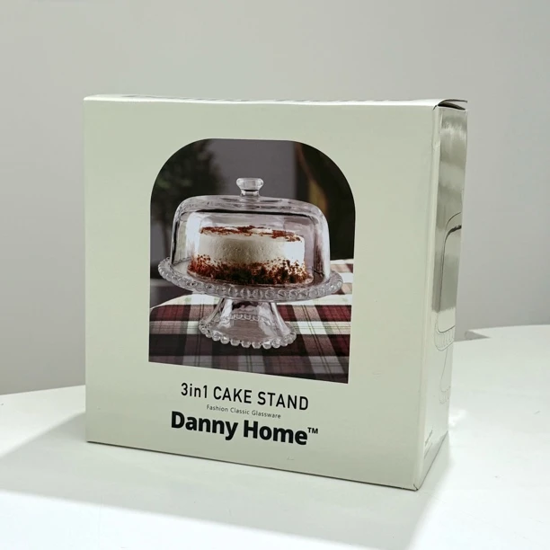 Danny Home 多用蛋糕盘 水果盘 高档玻璃用品高颜值 ins风