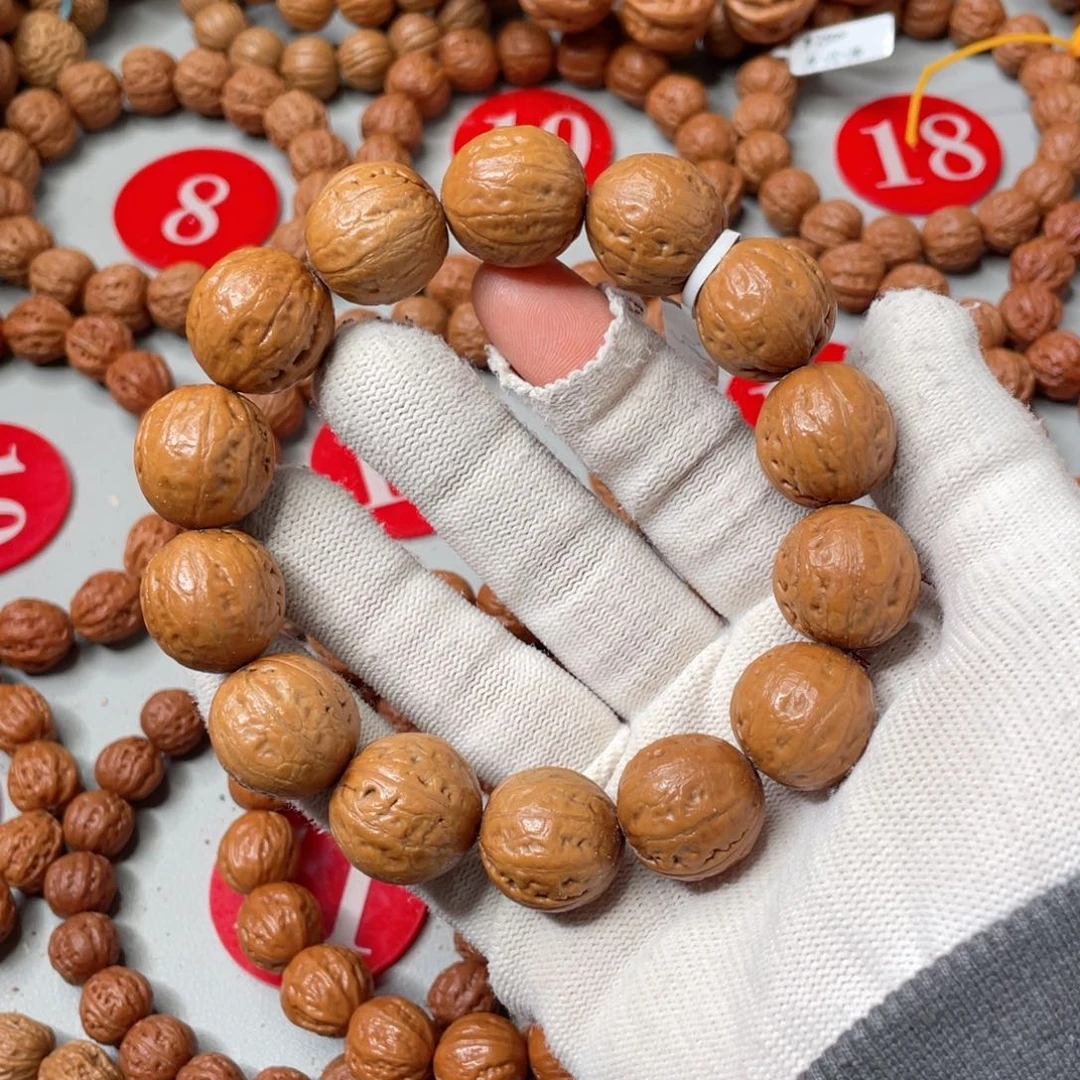 文玩核桃手串光头龙珠元宝19.5mm