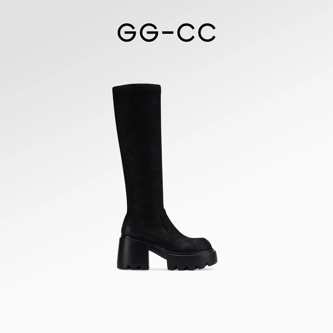 GG-CC【特调美式】2024年冬季新款时尚厚底弹力靴女高筒长靴子1445