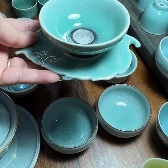 龙泉青瓷茶托茶楼