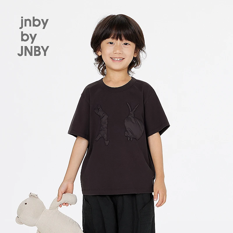 新款江南布衣童装宽松套头短袖T恤25春男女童1P2110810