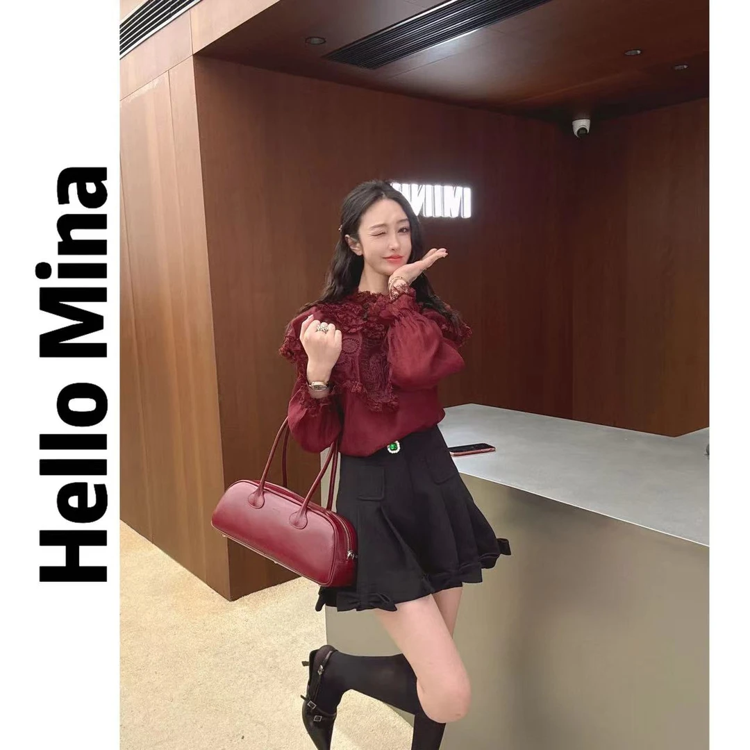 裙裤/【希望的光芒】设计感蝴蝶结装饰气质高腰休闲短裙裤 32873