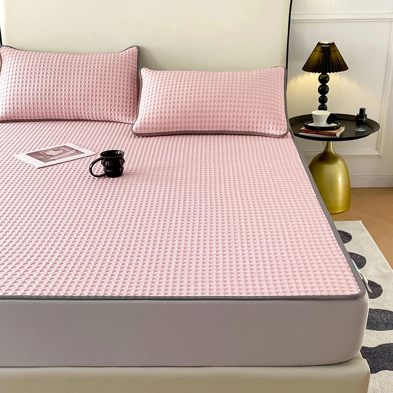 孤品清仓款-冰豆豆凉感软凉席冰丝床笠款