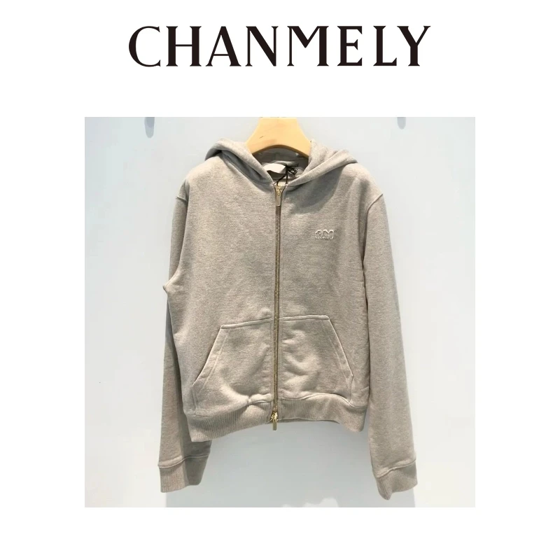 【CHANMITY】24/FW贴布刺绣随性时髦连帽宽松显瘦外套0241136