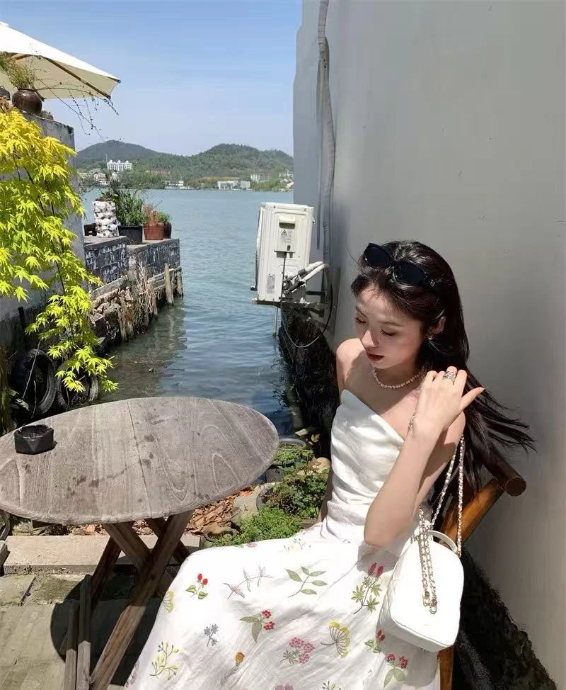 小众韩系系列新款套装连衣裙夏季法式气质设计款吊带连衣裙